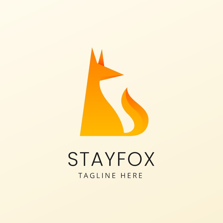 Vetor grátis modelo de design do logotipo da fox