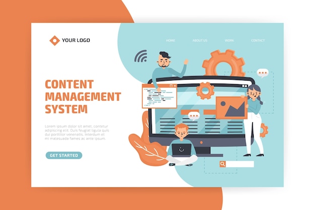 Modelo de design plano cms web