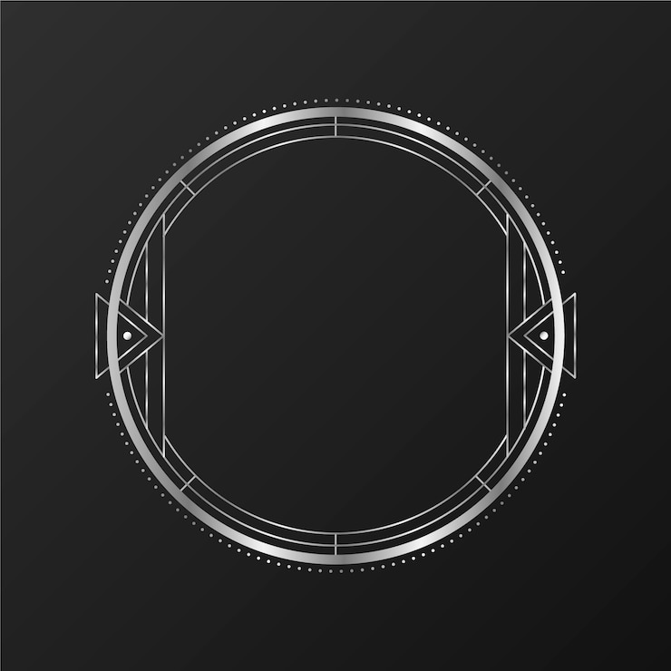 Vetor grátis modelo de design plano de moldura de prata
