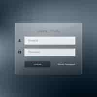 Vetor grátis modelo de design ui de login escuro