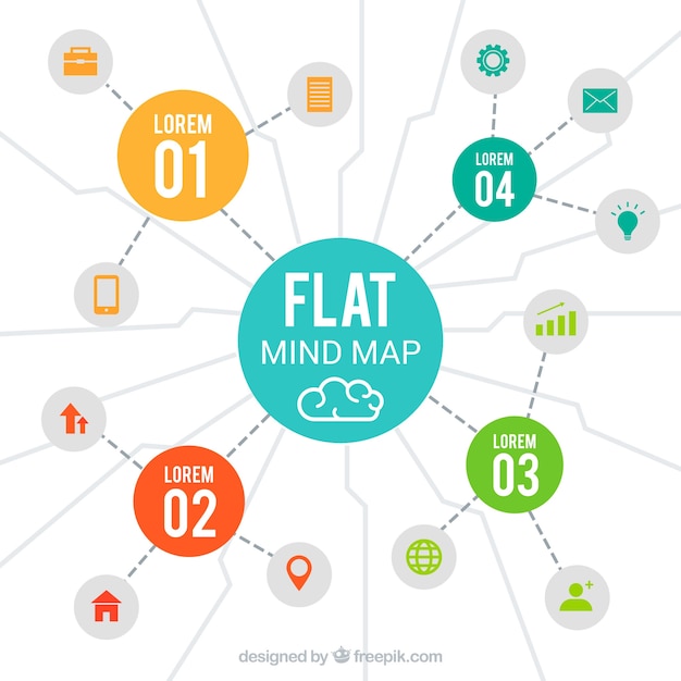 Vetor grátis modelo de diagrama divertido com design plano