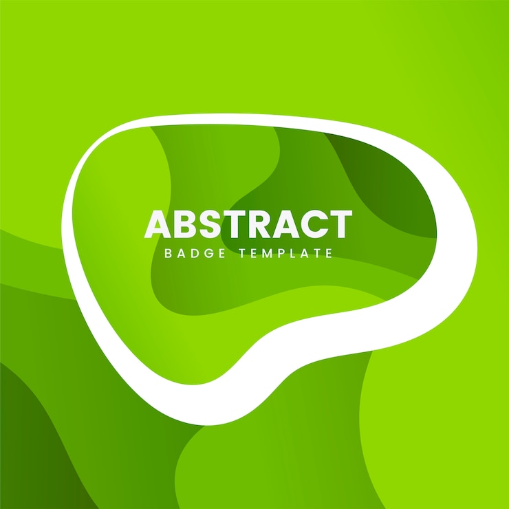 Vetor grátis modelo de distintivo abstrato em verde