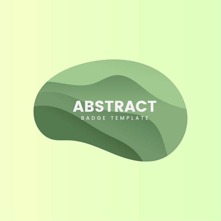 Vetor grátis modelo de distintivo abstrato em verde