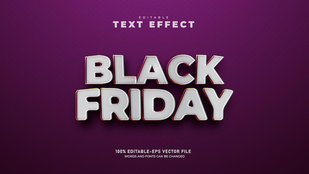 Modelo de efeito de texto 3d colorido editável da black friday sale