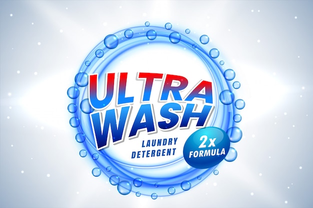 Modelo de embalagem de detergente de lavagem ultra