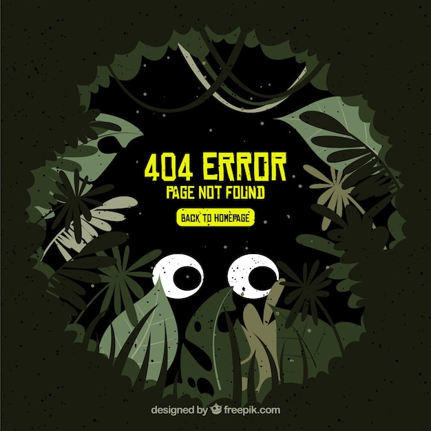 Modelo de erro 404 na web em estilo plano