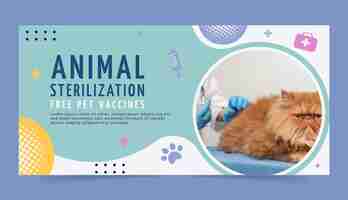 Vetor grátis modelo de esterilização de animais de design plano