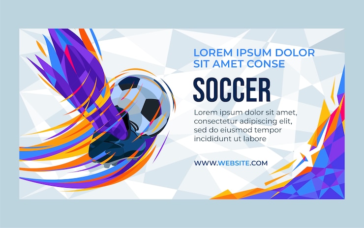 Vetor grátis modelo de facebook de futebol desenhado à mão