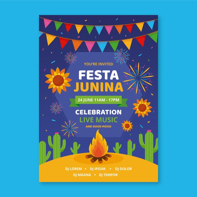 Modelo de festa junina para estilo flyer