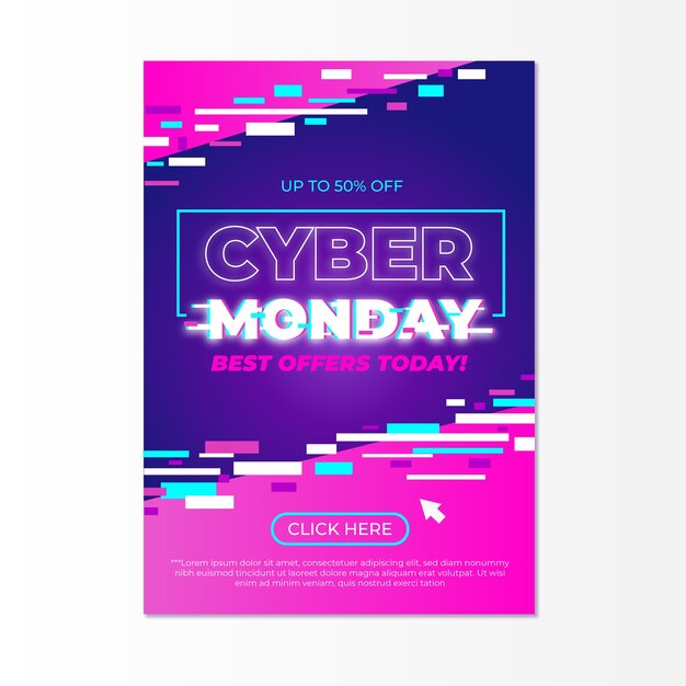 Modelo de folheto - cyber segunda-feira