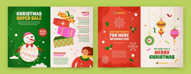 Modelo de folheto de celebração da temporada de natal