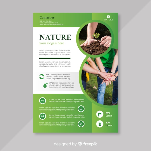 Modelo de folheto de natureza