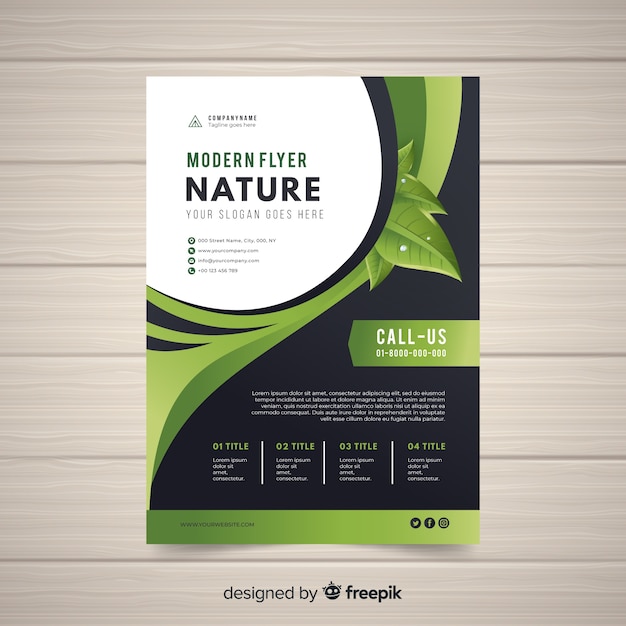 Modelo de folheto de natureza