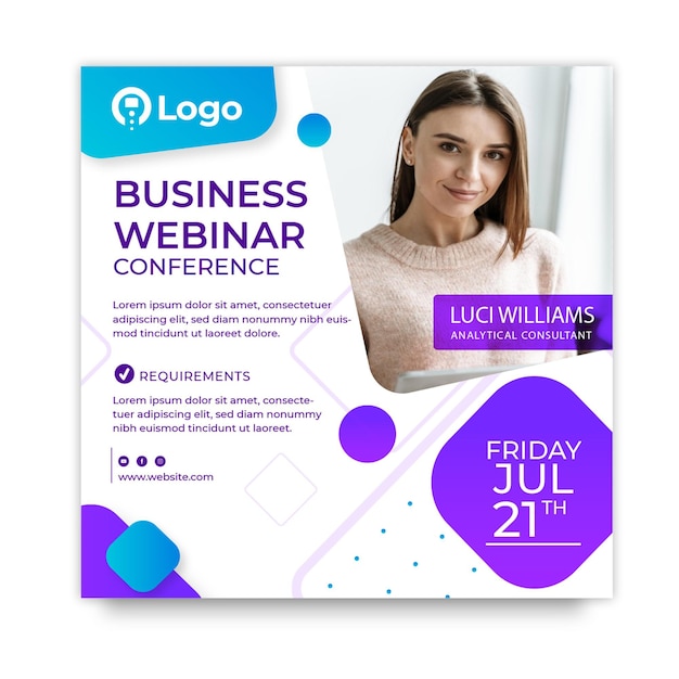 Modelo de folheto de negócios de marketing quadrado