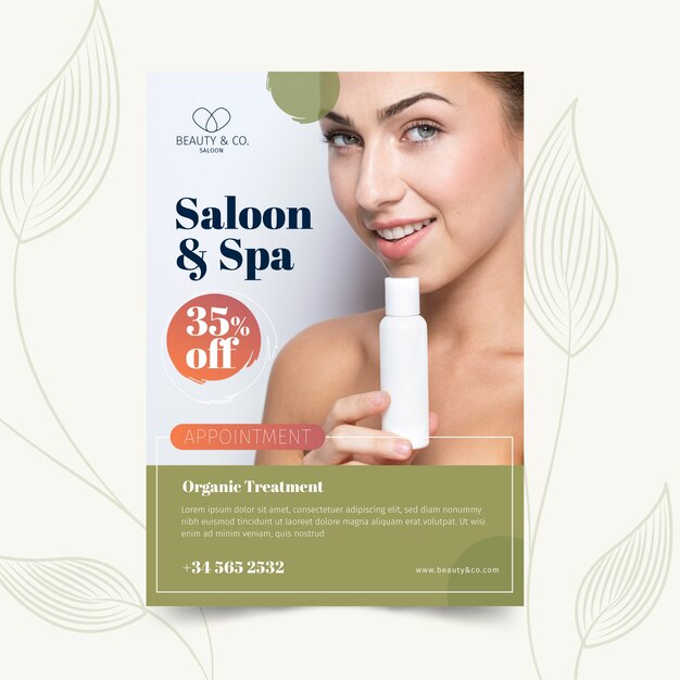 Modelo de folheto de salão de beleza