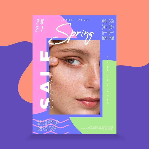 Modelo de folheto de venda de primavera