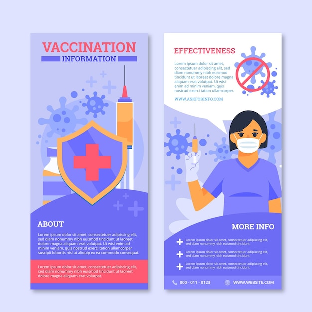 Modelo de folheto informativo de vacinação contra o coronavírus