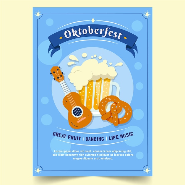 Modelo de folheto vertical da oktoberfest