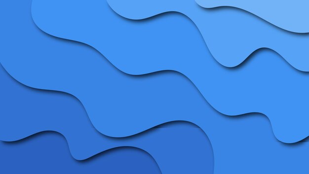 modelo de fundo de resumo cortado em papel azul