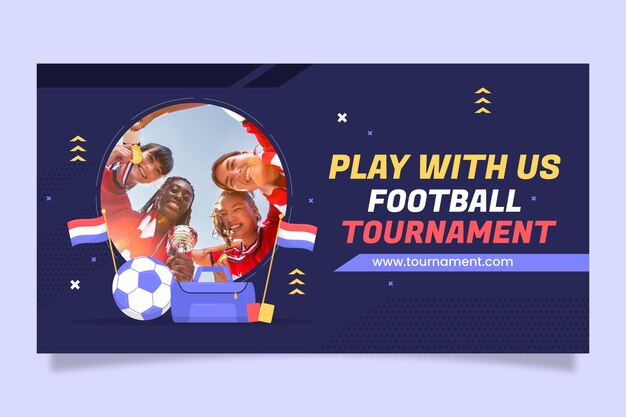 Modelo de futebol de design plano