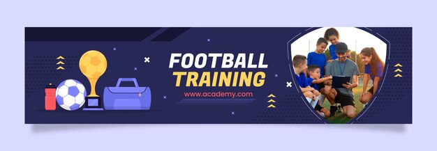 Modelo de futebol de design plano