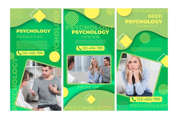 Modelo de histórias de instagram de psicologia