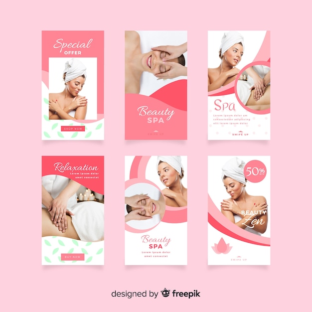 Modelo de histórias do instagram Spa