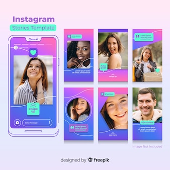 Modelo de histórias do instagram
