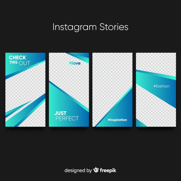Vetor grátis modelo de histórias do instagram