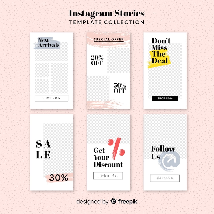 Vetor grátis modelo de histórias do instagram