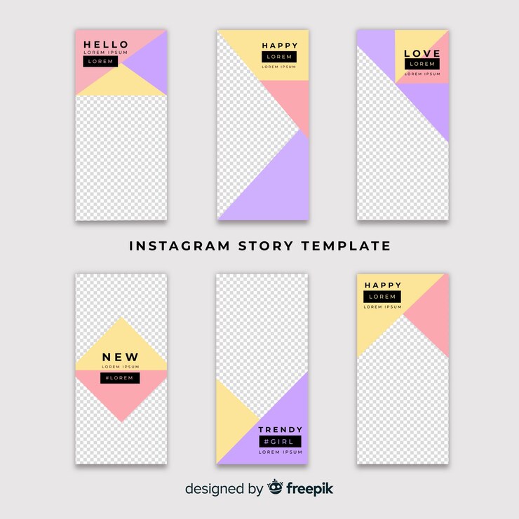 Vetor grátis modelo de histórias do instagram