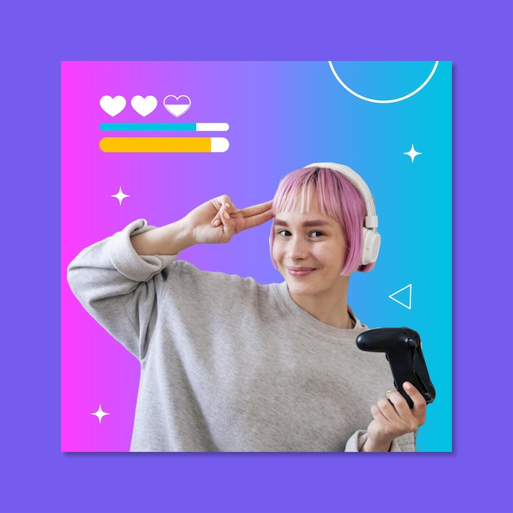 Vetor grátis modelo de imagem de perfil do twitch