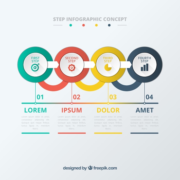 Vetor grátis modelo de infografia circular