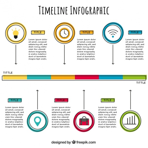 Vetor grátis modelo de infográfico cronograma