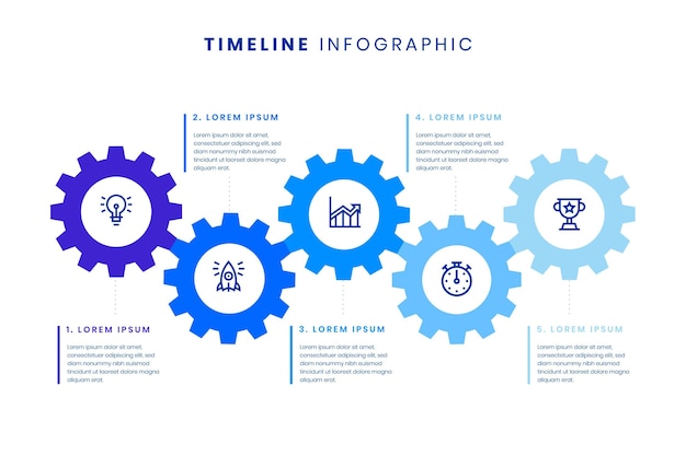 Vetor grátis modelo de infográfico de cronograma