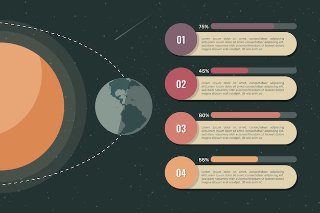 Vetor grátis modelo de infográfico plano de solstício de inverno desenhado à mão