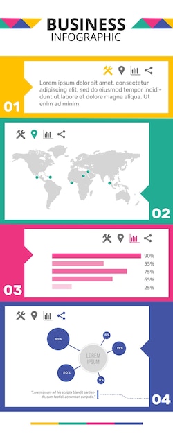 Vetor grátis modelo de infográficos de negócios