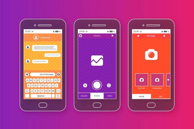 Vetor grátis modelo de interface de histórias do instagram