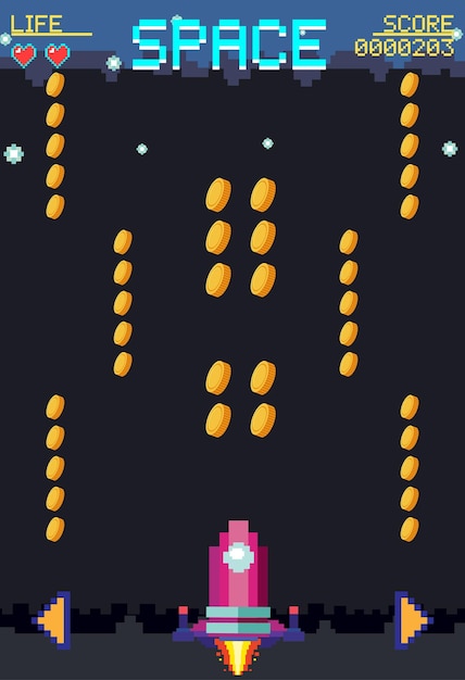 Modelo de interface de usuário de jogo espacial