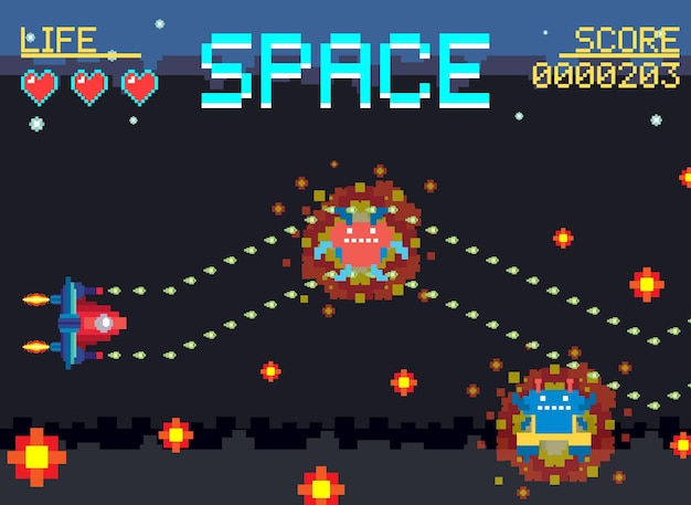 Modelo de interface de usuário de jogo espacial