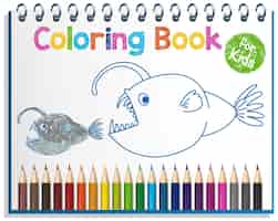 Vetor grátis modelo de livro de colorir para crianças