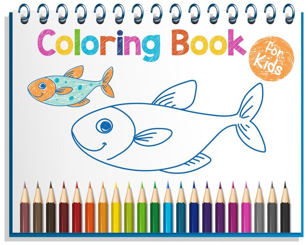Modelo de livro de colorir para crianças