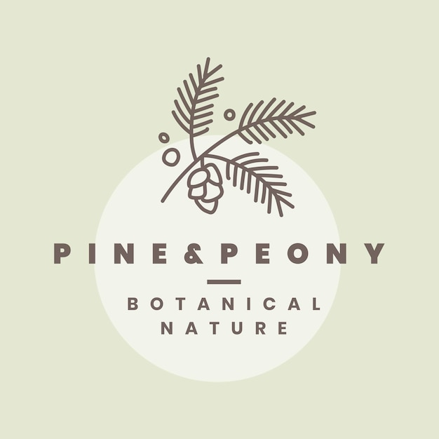 Modelo de logotipo botânico orgânico, ilustração de folha para vetor de negócios