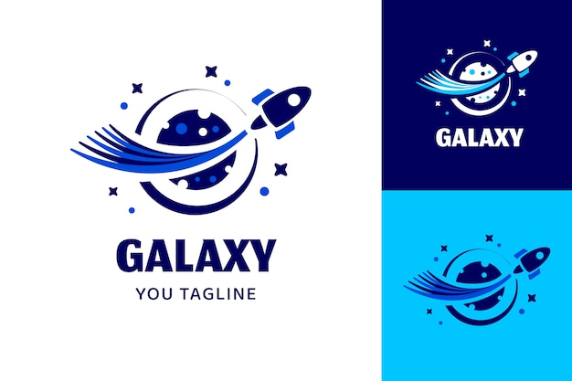 Modelo de logotipo criativo da galáxia