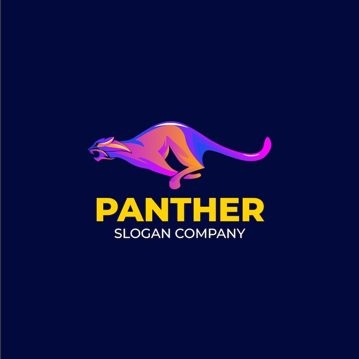 Vetor grátis modelo de logotipo criativo da pantera