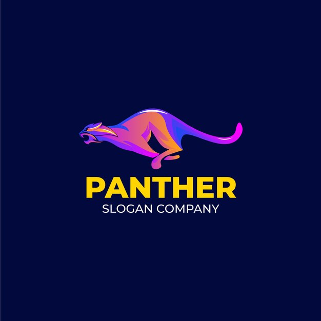 Modelo de logotipo criativo da pantera