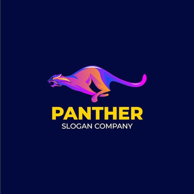 Modelo de logotipo criativo da pantera