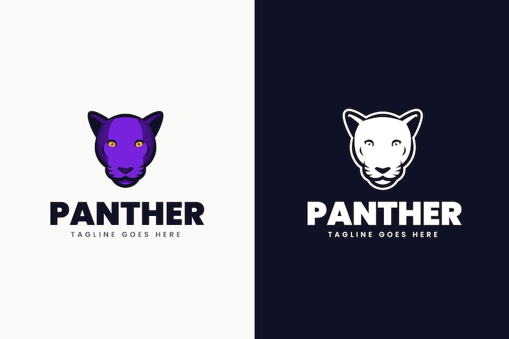 Vetor grátis modelo de logotipo criativo da pantera