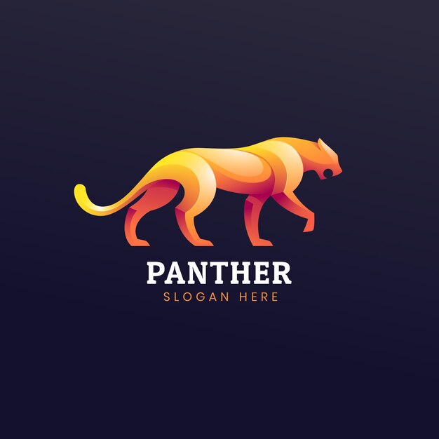 Modelo de logotipo criativo da pantera