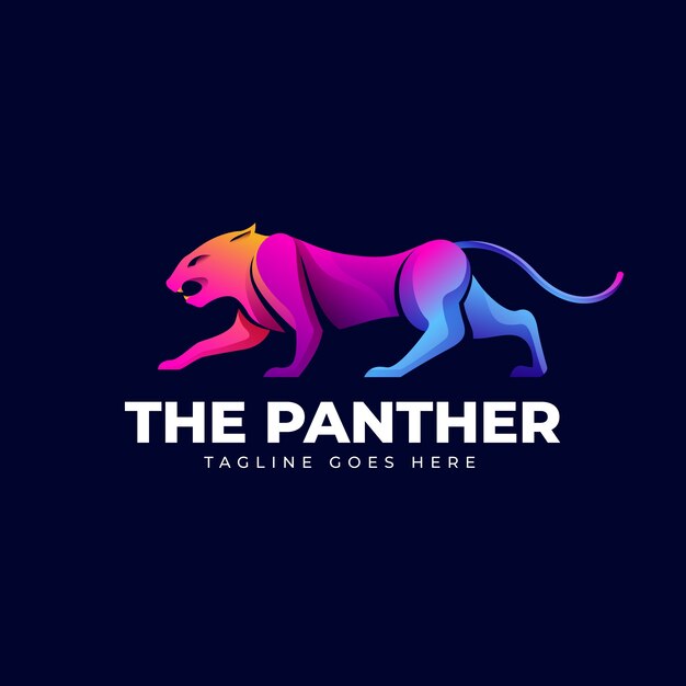 Modelo de logotipo criativo da pantera